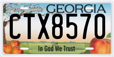 GA license plate CTX8570