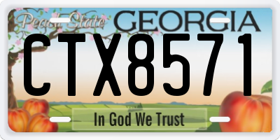 GA license plate CTX8571