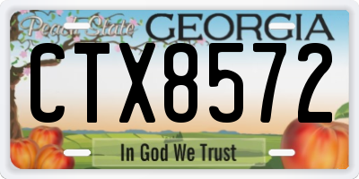 GA license plate CTX8572