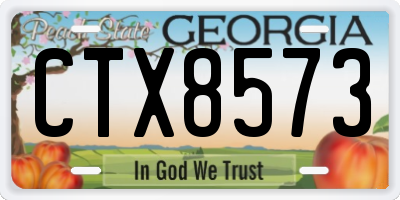 GA license plate CTX8573