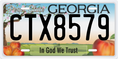 GA license plate CTX8579