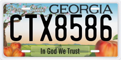 GA license plate CTX8586
