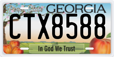 GA license plate CTX8588