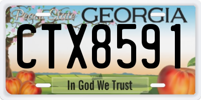 GA license plate CTX8591