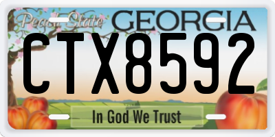 GA license plate CTX8592