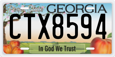 GA license plate CTX8594