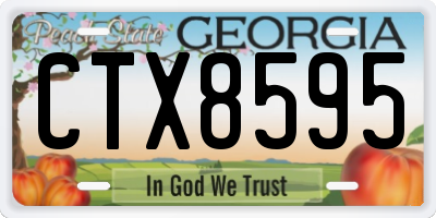 GA license plate CTX8595