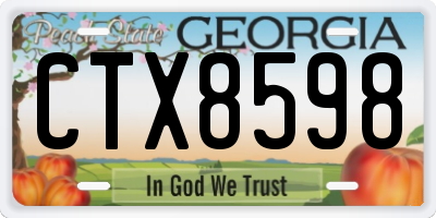 GA license plate CTX8598