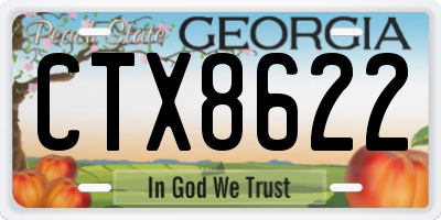 GA license plate CTX8622