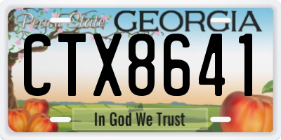 GA license plate CTX8641