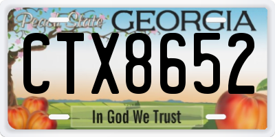 GA license plate CTX8652