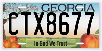GA license plate CTX8677