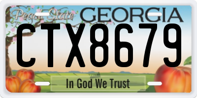GA license plate CTX8679