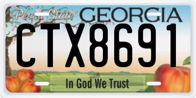 GA license plate CTX8691