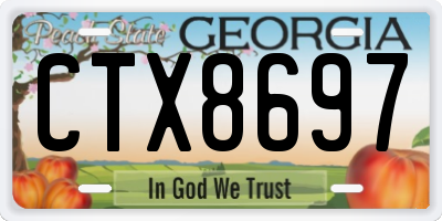 GA license plate CTX8697