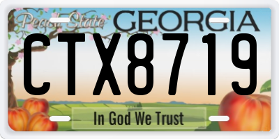 GA license plate CTX8719