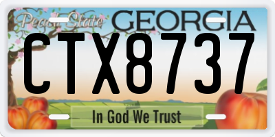 GA license plate CTX8737