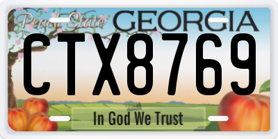 GA license plate CTX8769