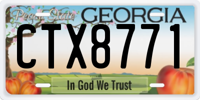GA license plate CTX8771