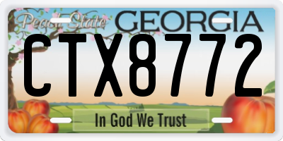 GA license plate CTX8772