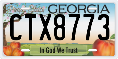 GA license plate CTX8773