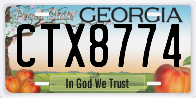 GA license plate CTX8774