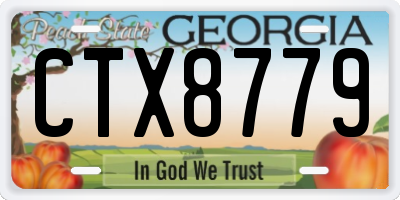 GA license plate CTX8779