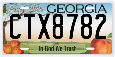 GA license plate CTX8782