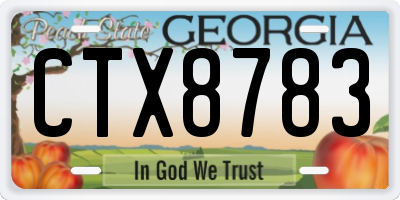 GA license plate CTX8783