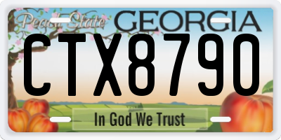 GA license plate CTX8790