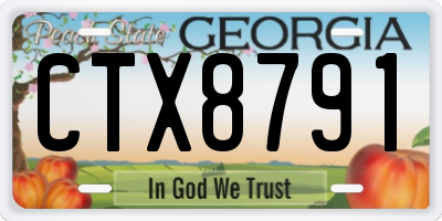 GA license plate CTX8791