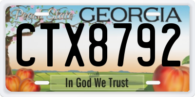 GA license plate CTX8792