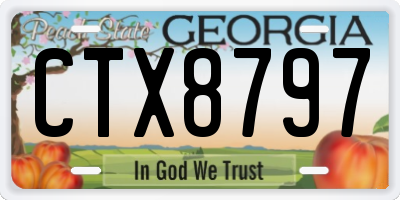 GA license plate CTX8797