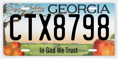 GA license plate CTX8798