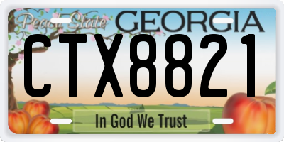 GA license plate CTX8821