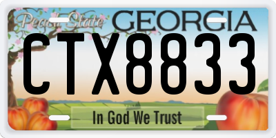 GA license plate CTX8833