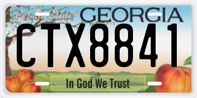 GA license plate CTX8841