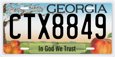 GA license plate CTX8849
