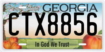 GA license plate CTX8856