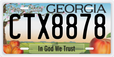GA license plate CTX8878