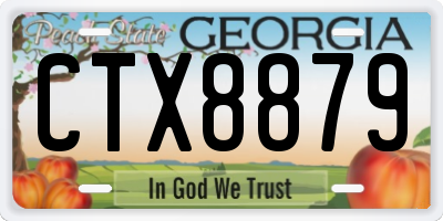 GA license plate CTX8879
