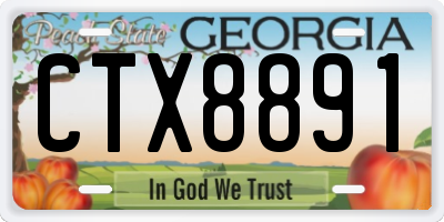 GA license plate CTX8891