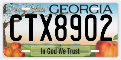 GA license plate CTX8902