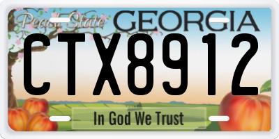 GA license plate CTX8912