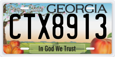 GA license plate CTX8913