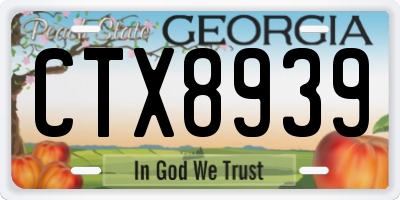 GA license plate CTX8939