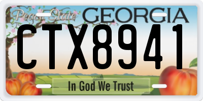 GA license plate CTX8941