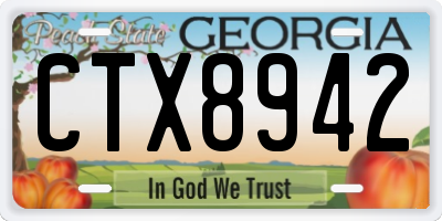 GA license plate CTX8942