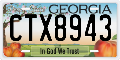 GA license plate CTX8943