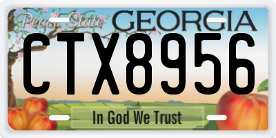 GA license plate CTX8956
